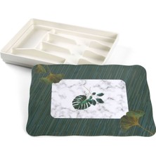 Lotus Melamin Kaşıklık 36 x 28 cm Yüks:4 Cm-2 Pç.