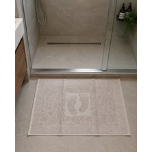 Livera Home %100 Pamuk Premium Yüksek Emici Desenli Ayak Havlusu, Banyo Paspası (50X70CM)