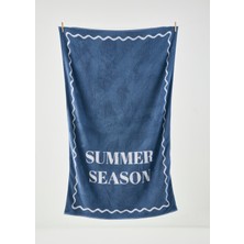 Bella Maison %100 Pamuk Summer Season Plaj Havlusu Lacivert (90X150 Cm)