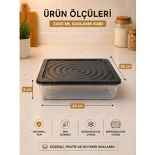Hess Damla Serisi Mikrodalga ve Difriz Uyumlu 7'li Parça Saklama Kabı Seti 2400ML X1 1200 X6