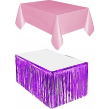Zenviva Pembe Masa Örtüsü, Mor Masa Eteği