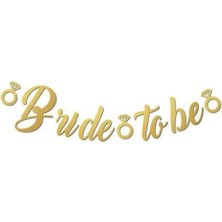 Mini Parti Mini Party Store Kaligrafi Banner Gold Bride To Be