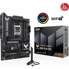 ASUS TUF GAMING B850-PLUS WIFI AMD B850 AM5 DDR5 8000 DP HDMI 3x M2 USB3.2 Gen 2x2 WiFi 7 + BT AURA RGB 2.5Gbit LAN ATX