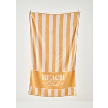 Bella Maison %100 Pamuk Beach Clup Plaj Havlusu Hardal (90X150 Cm)