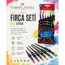 Faber-Castell Soft Touch Fırça Seti 6’lı Siyah