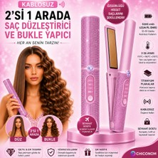 Chiconom Kablosuz Saç Düzleştirici & Bukle Yapıcı, Titanyum Plaka, 3 Isı Ayarı, 5000 Mah Taşınabilir