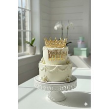 Gold Center Birthday King Pasta Yazısı