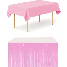 Zenviva Pembe Masa Örtüsü ve Pembe Masa Eteği
