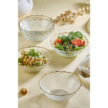 Empressco Şeffaf 6 Parça Cam Salata, Çorba ve Çerez Kase Seti, 15 cm