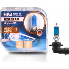 Hb4 Ampül Sky Blue Beyaz Işık 12V 80W - Wolfram 29006 Sb