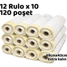 Yerli Çöp Poşeti Büzgülü Çöp Torbası - 55CMX43CM - Kedi Kumu Poşeti 12X15 Toplam 180 Poşet