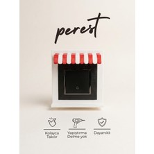 Perest Tente Tasarımlı Dekoratif Kapı Zili Çerçevesi - Mini Branda Zil Koruyucu Dekoratif Aparat - Kolay Montaj