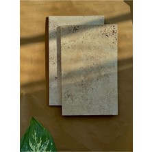 Empressco El Yapımı Mermer Traverten Sunum Tepsisi 16X30CM, Şık ve Doğal Dizayn