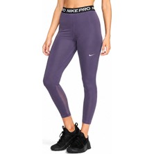 Nike Dri Fit Pro 365 Womens Tight File Detaylı Yüksek Bel Kadın Antreman Taytı Mor