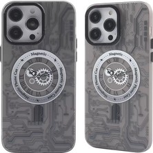 ÖNÇ - PRİME Apple iPhone 14 Pro Max Kılıf Apollo Magneticsafe Desenli Kapak - Apollo Siyah - 1