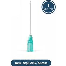 Genject 21G (0.82MM.), 38MM, Açık Yeşil Enjektör Ucu 1 Ad./pkt.