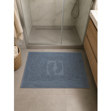Livera Home %100 Pamuk Premium Yüksek Emici Desenli Ayak Havlusu, Banyo Paspası (50X70CM)