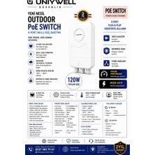 Uniywell Yeni Nesil Outdoor Poe Swicth  8+2 Port 10/100MBS  Tak Çalıştır