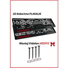 Plakamatik Honda Araç Logolu 2 Adet Kabartmalı Siyah Oto Plakalık