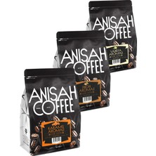 Anisah Coffee Aromalı Filtre Kahve Seti 3x250gr Vanilya, Fındık, Karamel Menşei Türkiye