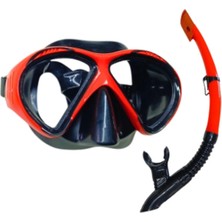 Premini Yetişkin Dalış Maskesi ve Snorkel Seti, Kırmızı Renk, Konfor ve Güvenliğiniz Için