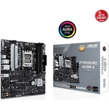 ASUS PRIME A620M-A-CSM AMD A620 AM5 DDR5 6400 DP HDMI, Analog Çift M2 USB3.2 AURA RGB mATX