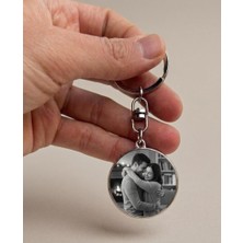 Moonpiece Collection Kişiye Özel Çift Taraflı Resimli Anahtarlık Hediye Sevgili