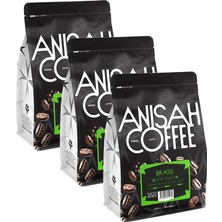 Anisah Coffee Brasil Santos Filtre Kahve | 3x250gr | French Press Öğütme