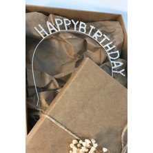 SMPLEBOX Kadın Doğum Günü Tacı Happy Bırthday Yazılı 1.kalite Kristal Taşlı Taç