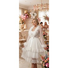 Gold Center Bride Sabahlık Özel Tasarım | Model Lady Sansa