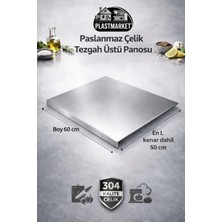 Empressco Paslanmaz Çelik Tezgah Üstü Kesme ve Doğrama Tahtası, Xl Boy