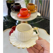 Empressco 6'lı Daisy Flora Papatya Renkli Kahve Fincanı Takımı