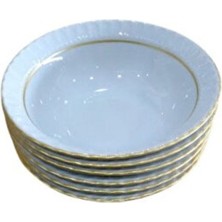 Empressco Şık 13 cm Yaldızlı Sedef Kase Seti, 6'lı Paket, Zarif ve Modern Tasarım