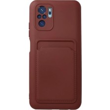 Bucuks Mey Ithalat®   Redmi Note 10S Kılıf Kelvin Kartvizitli Silikon - Bordo