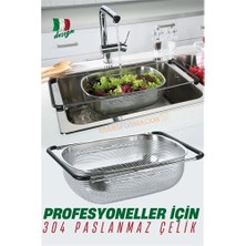 Kentex Mey Ithalat®  Lavabo Süzgeci Ayarlanabilir Kevgir 304 Paslanmaz Çelik 721523