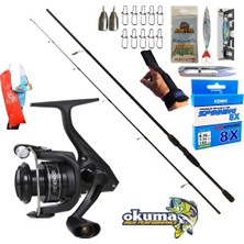 Okuma Revenger RV-4000A 270CM 20-40GR Double Black Spin Olta Takımı Seti