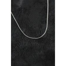 Kentex Mey Ithalat® 316L Çelik Gümüş Renk Ince Venetian Zincir Model Erkek Kolye