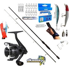 Okuma Revenger RV-4000A 270CM 20-40GR Double Black Rapala Maket Balık Spin Olta Takımı Seti
