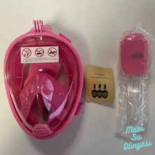 Premini Renkli Full Face Maske, Mavi ve Pembe Su Teması, Konforlu ve Şık Tasarım