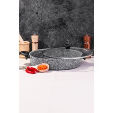 Empressco 28 cm Ultra Granit Basık Tencere, Dayanıklı ve Şık Mutfak Gereci