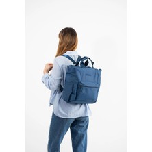 571 Collections Çanta Ultra Hafif Çok Cepli, Çok Bölmeli Sırt ve El Çantası Mavi (Model:571-9S)