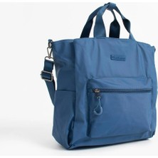 571 Collections Çanta Ultra Hafif Çok Cepli, Çok Bölmeli Sırt ve El Çantası Mavi (Model:571-9S)