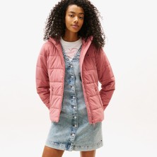Tommy Hilfiger Tommy Jeans Slim Padded Kadın Puffer Pembe Mont