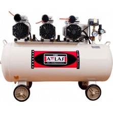 Attlas SK20100 100 Lt Sessiz Yağsız Monofaze Kompresör 7 Bar Basınç 2,2 Hp Motor Gücü