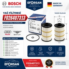 Bosch Orijinal F026407313 079115561J Yağ Filtresi Audi Uyumlu