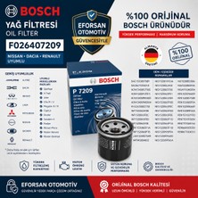 Bosch Orijinal F026407209 152085758R Yağ Filtresi Nissan Dacia Uyumlu
