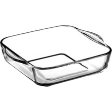Empressco Şeffaf Kare Borcam Tepsi 30X30 Cm, Dayanıklı ve Şık Mutfak Gereçleri