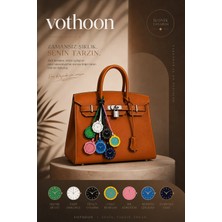 Vothoon Renkli Lüks Saat Tasarımlı Çanta Süsü Bag Charm Anahtarlık