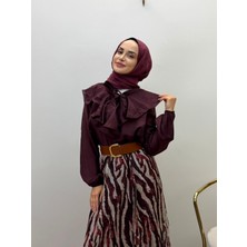 JOOQSTORE Fırfır Detaylı Gömlek Etek Takım