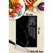 Empressco Çok Fonksiyonlu 25X35 cm Temperli Cam Kesme Tahtası, Estetik ve Dayanıklı